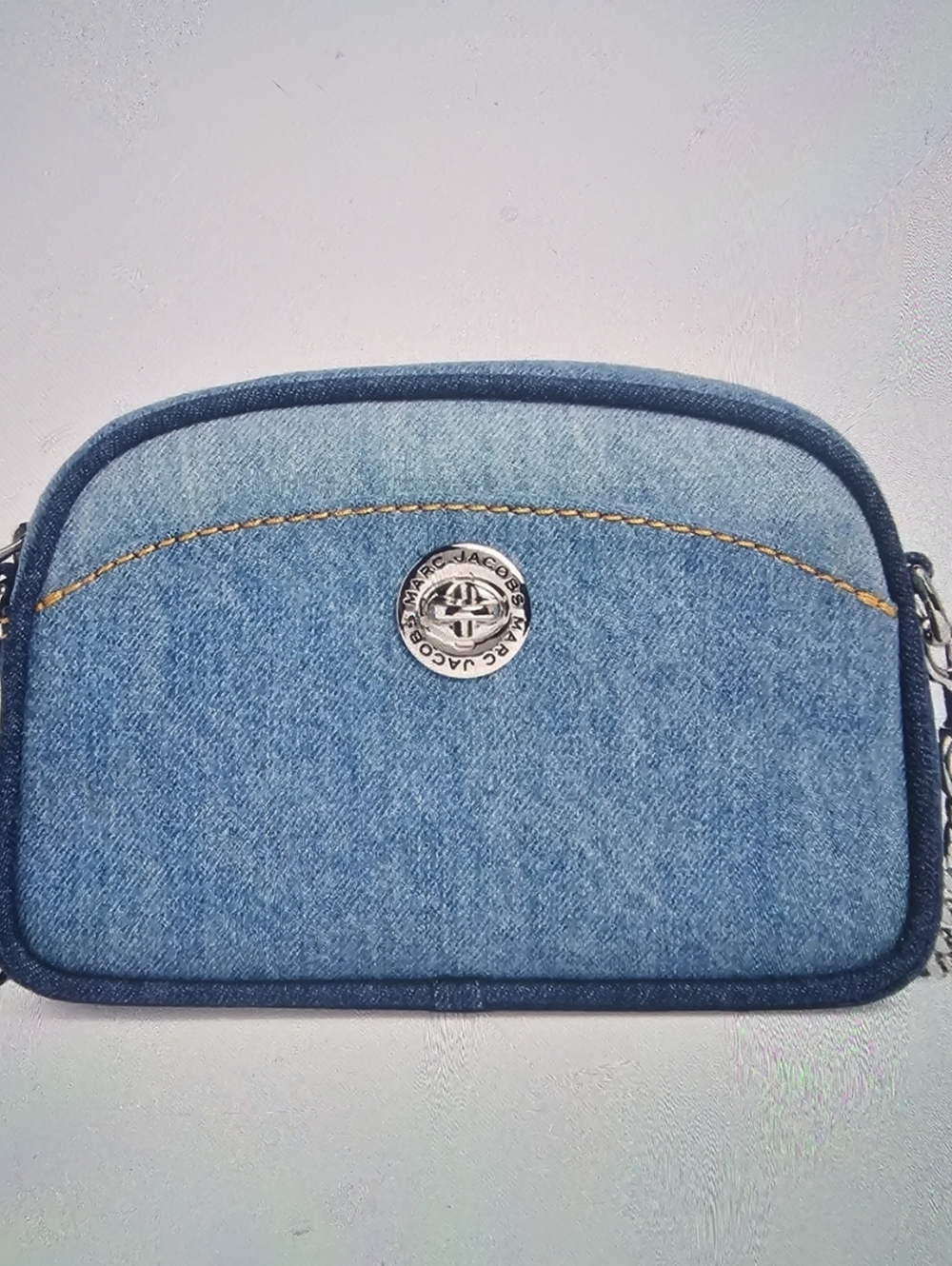 Marc Jacobs Two-Tone Denim Crossbody Camera Bag in Light Blue